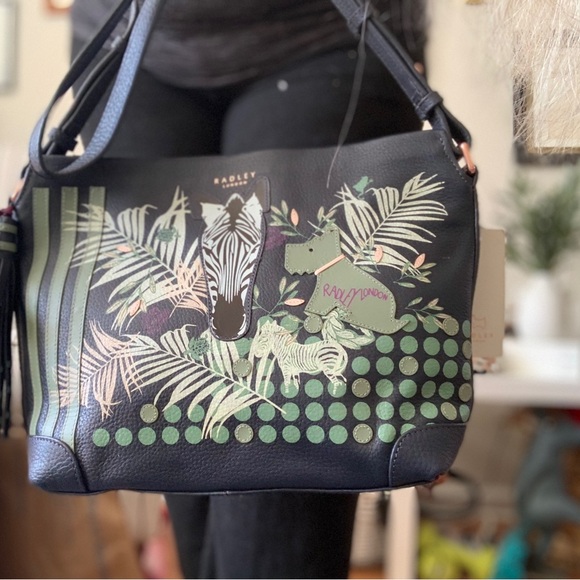 NWT RADLEY LONDON ZEBRA DOG RETIRED BAG - Picture 6 of 12